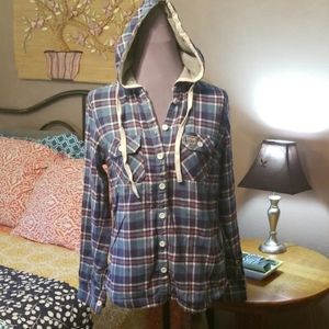 Superdry Flannel Hoodie L